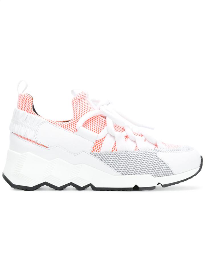 Pierre Hardy Mesh Lace-up Sneakers - Yellow & Orange