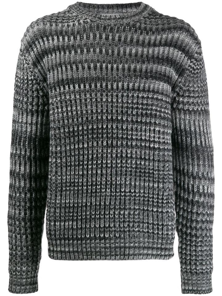 Msgm Chunky Waffle Knit Jumper - Grey