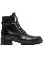 Balmain Black Ranger 15 Zip Leather Boots