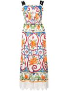 Dolce & Gabbana Majolica Print Maxi Dress - Multicolour