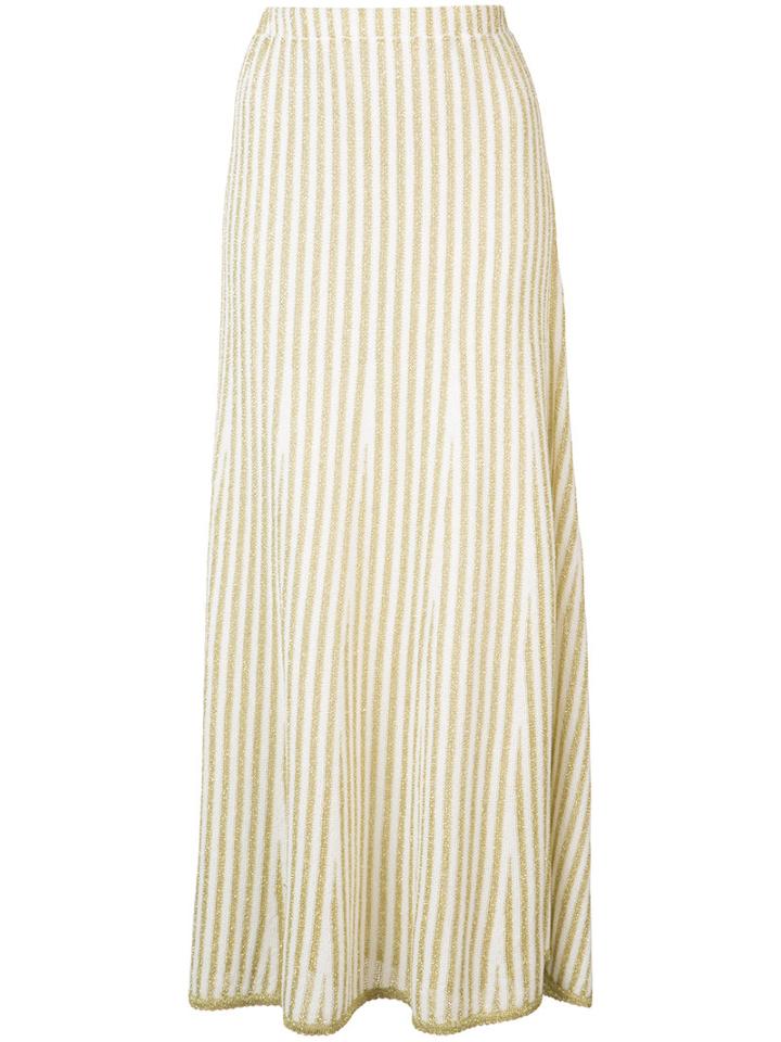 Adam Lippes - Striped Skirtst - Women - Cotton/polyamide/polyester/metallic Fibre - Xs, Women's, White, Cotton/polyamide/polyester/metallic Fibre