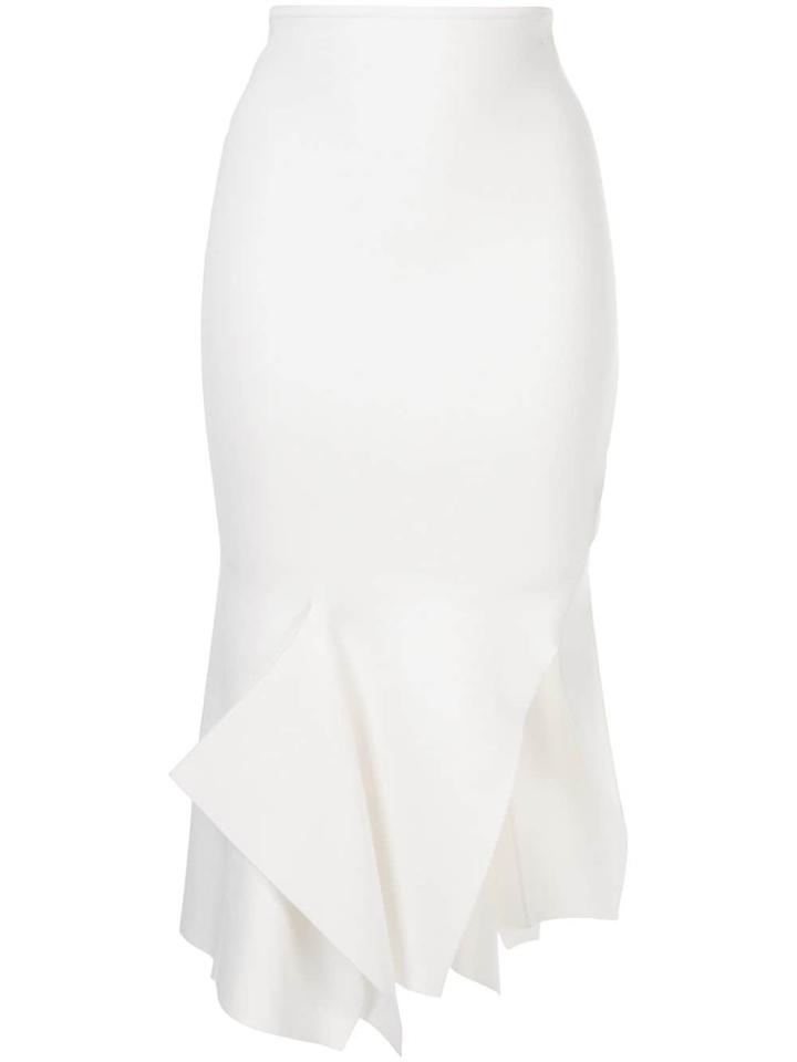 Roland Mouret Asymmetric Hem Skirt - White
