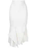 Roland Mouret Asymmetric Hem Skirt - White
