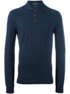 Polo Ralph Lauren Embroidered Logo Polo Shirt, Men's, Size: Large, Blue, Cotton/spandex/elastane
