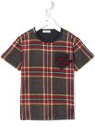 Dolce & Gabbana Kids Tartan T-shirt, Boy's, Size: 10 Yrs, Grey