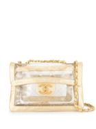 Chanel Vintage Quilted Jumbo Xl Double Chain Bag - Gold