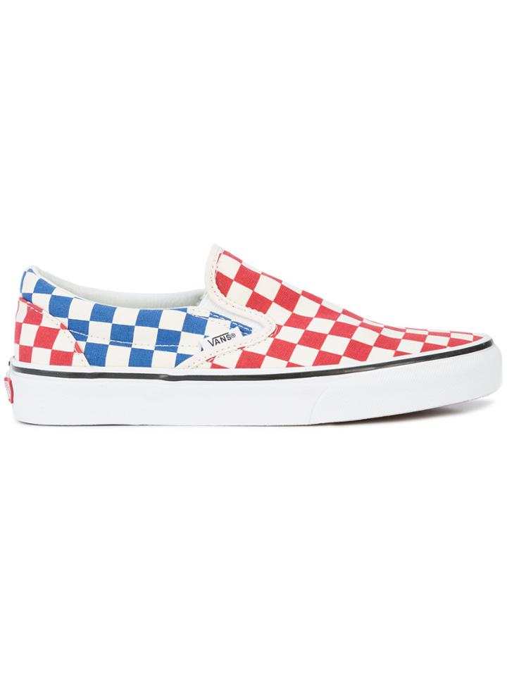 Vans Checkerboard Classic Slip-on Skate Shoes - White