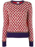 Red Valentino Leaf Pattern Jumper, Women's, Size: Small, Cotton/wool/viscose/polyester