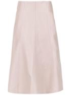 Clé Leather Midi Skirt - Pink