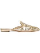 Schutz Mirrored Slip-on Mules - Metallic