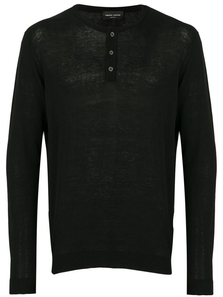 Roberto Collina Long Sleeved Sweatshirt - Black