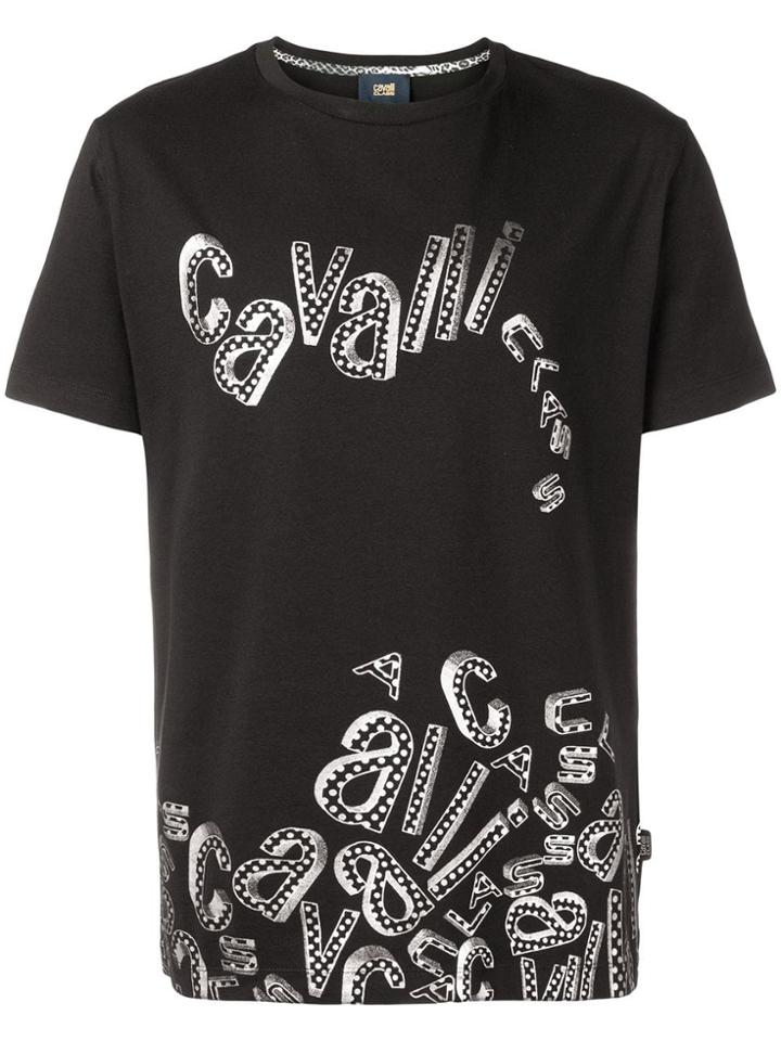Cavalli Class 3d Logo Print T-shirt - Black