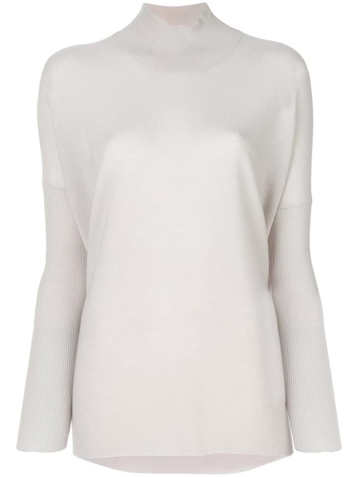 Gentry Portofino Fine Knit Turtleneck Sweater - Nude & Neutrals