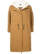Frei Ea Hooded Midi Coat - Brown