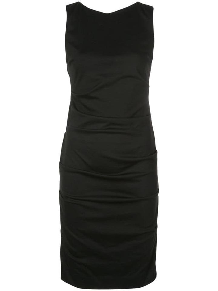 Nicole Miller Ruched Cocktail Dress - Black