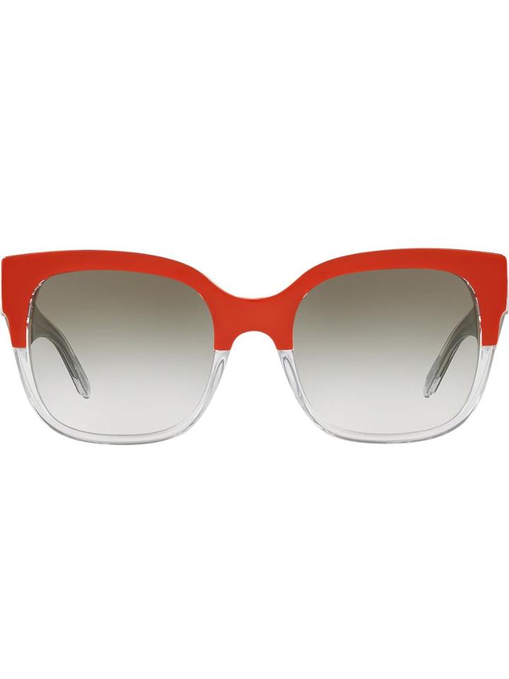 Burberry Eyewear Two-tone Square Sunglasses - Red
