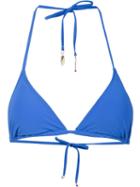 Stella Mccartney 'timeless Basics' Triangle Bikini Top, Women's, Size: Small, Blue, Nylon/polyester/spandex/elastane