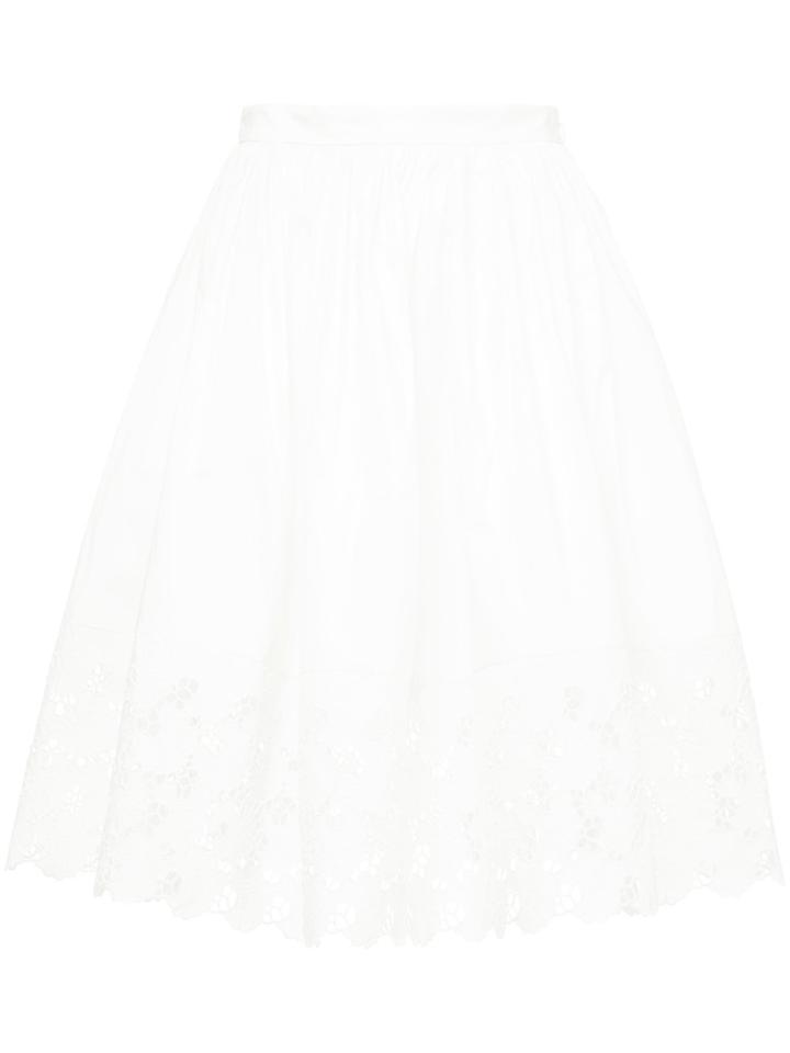 Lanvin Broderie Anglaise Skirt - White