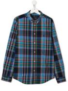 Ralph Lauren Kids Plaid Button Down Shirt - Blue