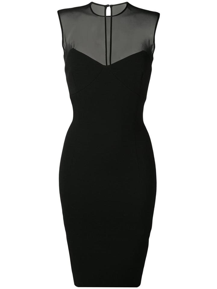 Victoria Beckham Sleeveless Fitted Pencil Dress - Black
