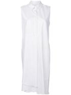 Mm6 Maison Margiela Striped Shirt Dress - White