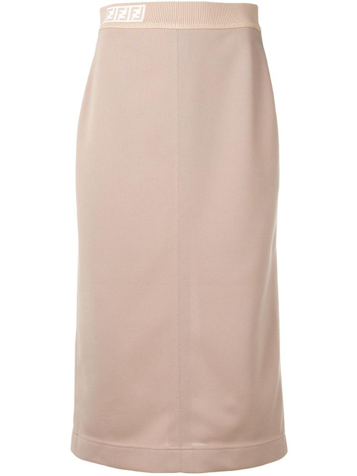 Fendi Fitted Midi Skirt - Nude & Neutrals