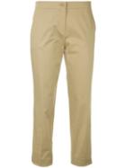 Etro - Tailored Cropped Trousers - Women - Cotton/spandex/elastane - 40, Nude/neutrals, Cotton/spandex/elastane