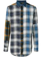 Diesel - Plaid Patchwork Shirt - Men - Cotton/viscose - M, Blue, Cotton/viscose