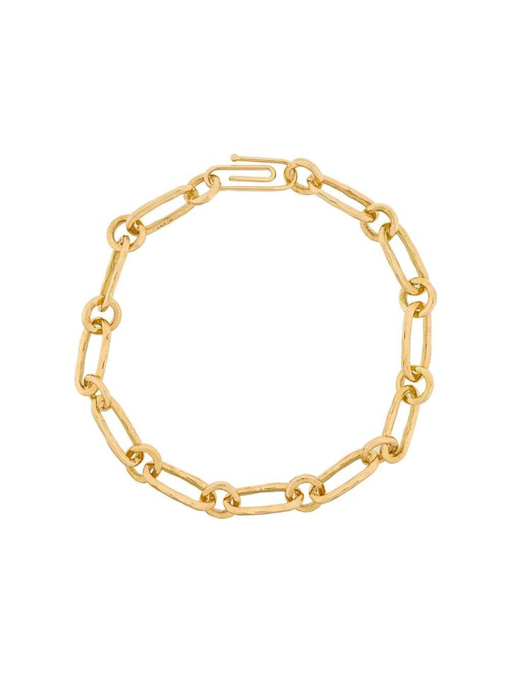 Aurelie Bidermann 18kt Yellow Gold Hammered Bracelet (extended) -