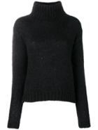 Tela Roll Neck Chunky Knit Sweater - Black