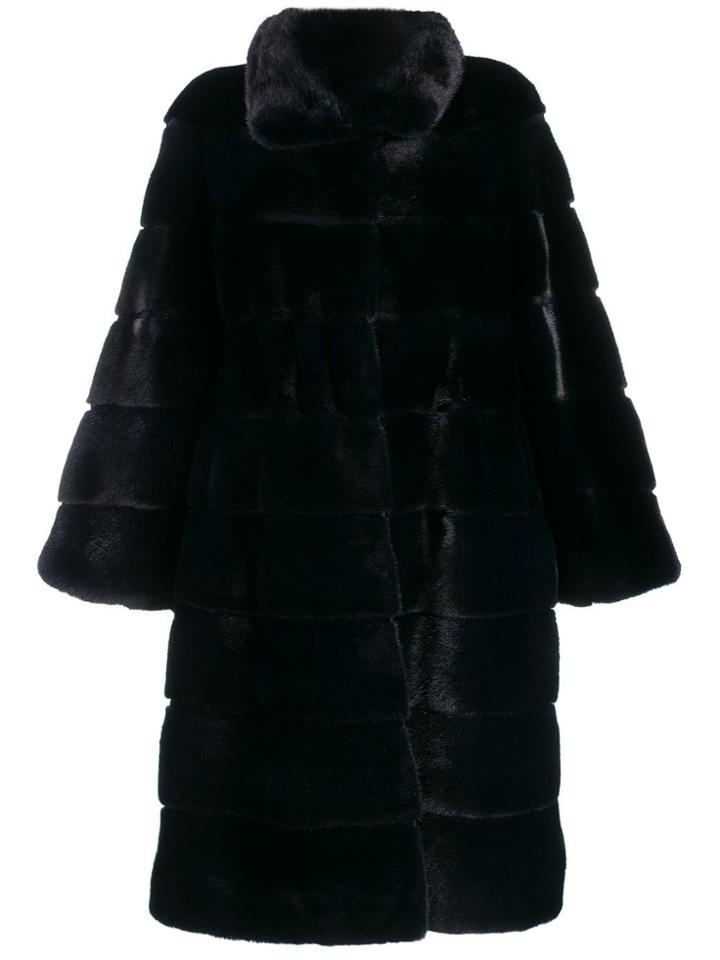 Liska Oversized Midi Coat - Blue