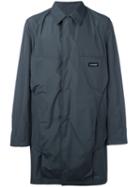 Jil Sander Single-breasted Coat, Men's, Size: 48, Blue, Polyester