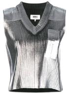 Mm6 Maison Margiela Patch Knit Vest - Grey