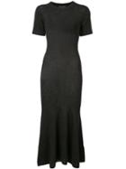 Sally Lapointe - Fine Gauge Knitted Dress - Women - Silk/cashmere - S, Women's, Grey, Silk/cashmere