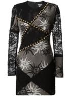 Fausto Puglisi Sun Print Dress, Women's, Size: 40, Black, Silk/acetate/polyamide
