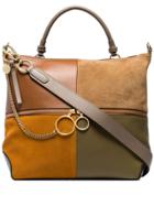 See By Chloé Suede And Leather Patchwork Shoulder Bag - Brown