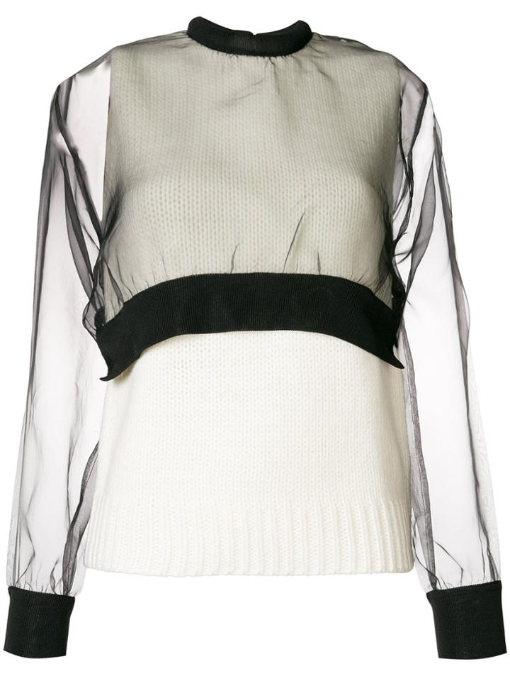 Comme Des Garçons Noir Kei Ninomiya Layered Sweater - White