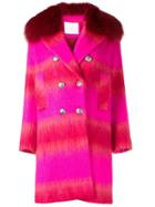 Giada Benincasa Adelaide Fur Collar Coat - Pink