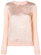 Tory Burch Floral Cloqué Front Jumper - Pink