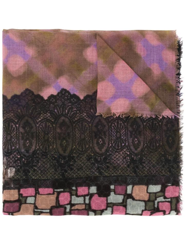 Pierre-louis Mascia Abstract Print Scarf - Black