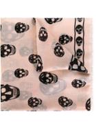 Alexander Mcqueen - 'skull' Scarf - Women - Silk/modal - One Size, Pink/purple, Silk/modal