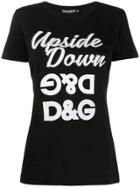 Dolce & Gabbana Upside Down Logo Print T-shirt - N0000 Nero