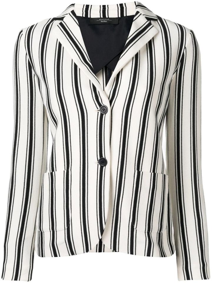 Max Mara Perak Striped Blazer - White