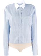 Alexander Wang Micro Stripe Shirt Body - Blue
