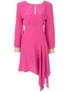 Fendi Asymmetric Hem Dress - Pink & Purple