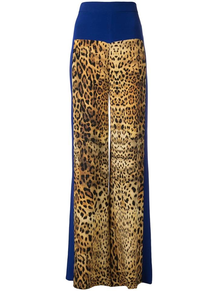 Cushnie Panelled Leopard Print Trousers - Brown