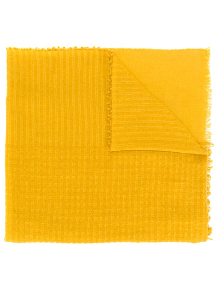 Faliero Sarti Frayed Edge Scarf - Yellow & Orange