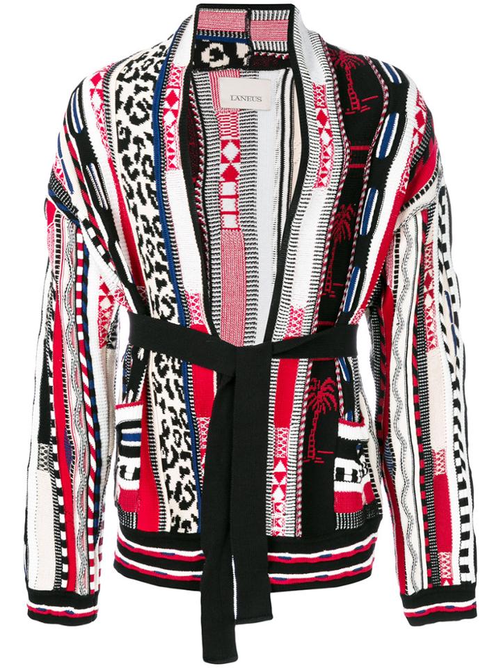 Laneus Mixed Knit Jacket - Multicolour