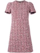 Alexander Mcqueen - Tweed Dress - Women - Silk/cotton/polyamide/virgin Wool - 40, Women's, Red, Silk/cotton/polyamide/virgin Wool