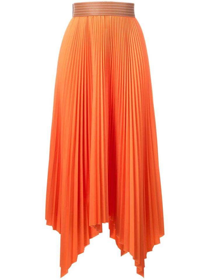 Loewe Pleated Skirt - Orange